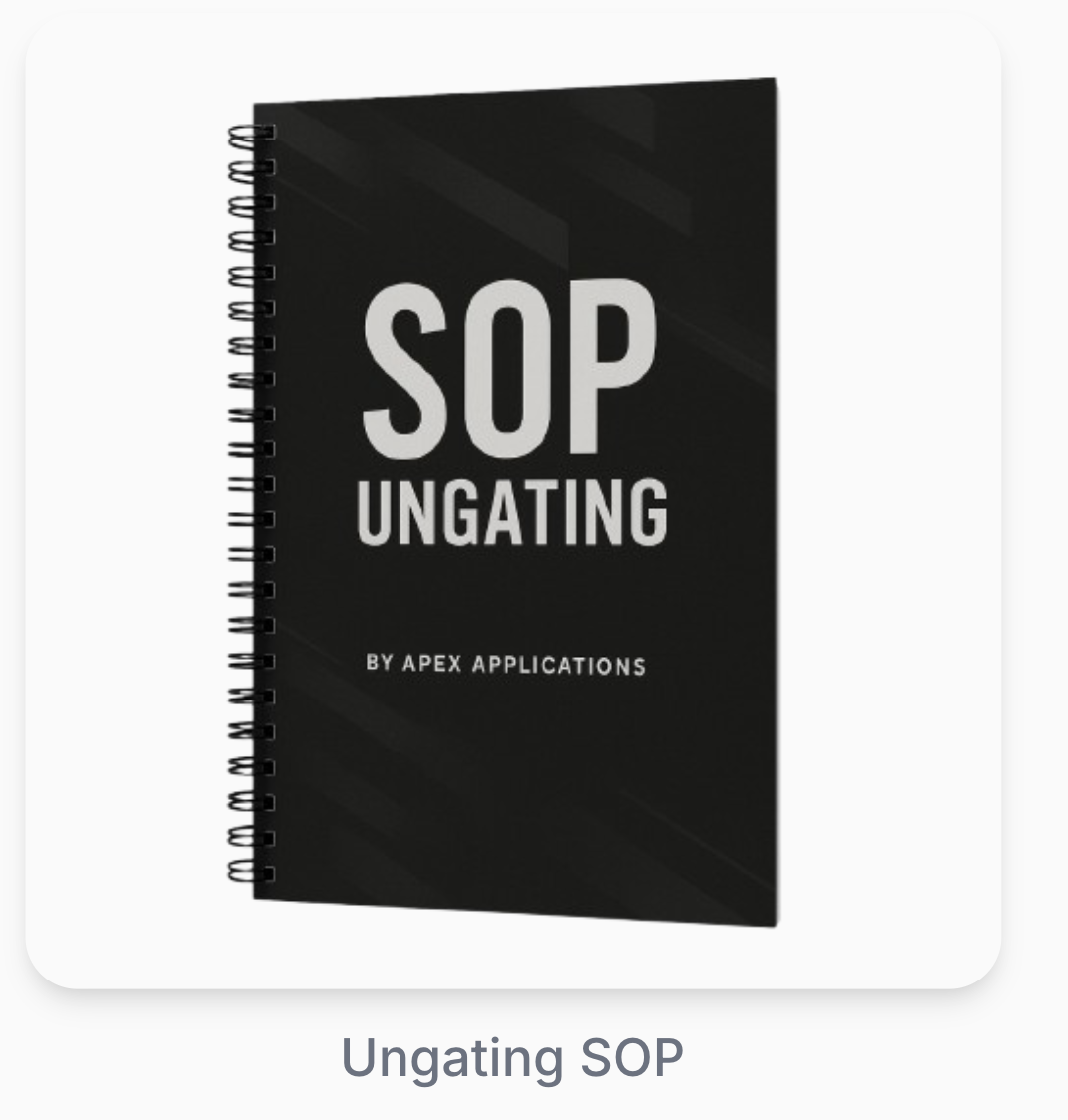 Apex Ungating SOP book cover